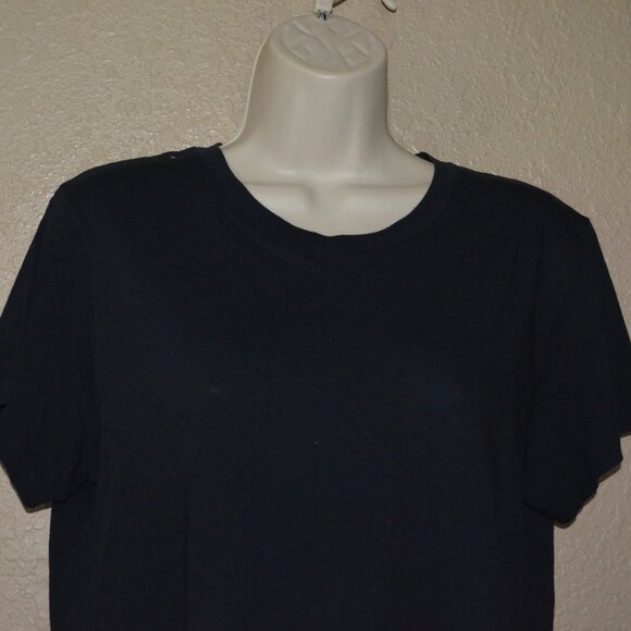 Sz M AGOLDE Black Cropped Short Sleeve Tee T-Shirt - Picture 2 of 5